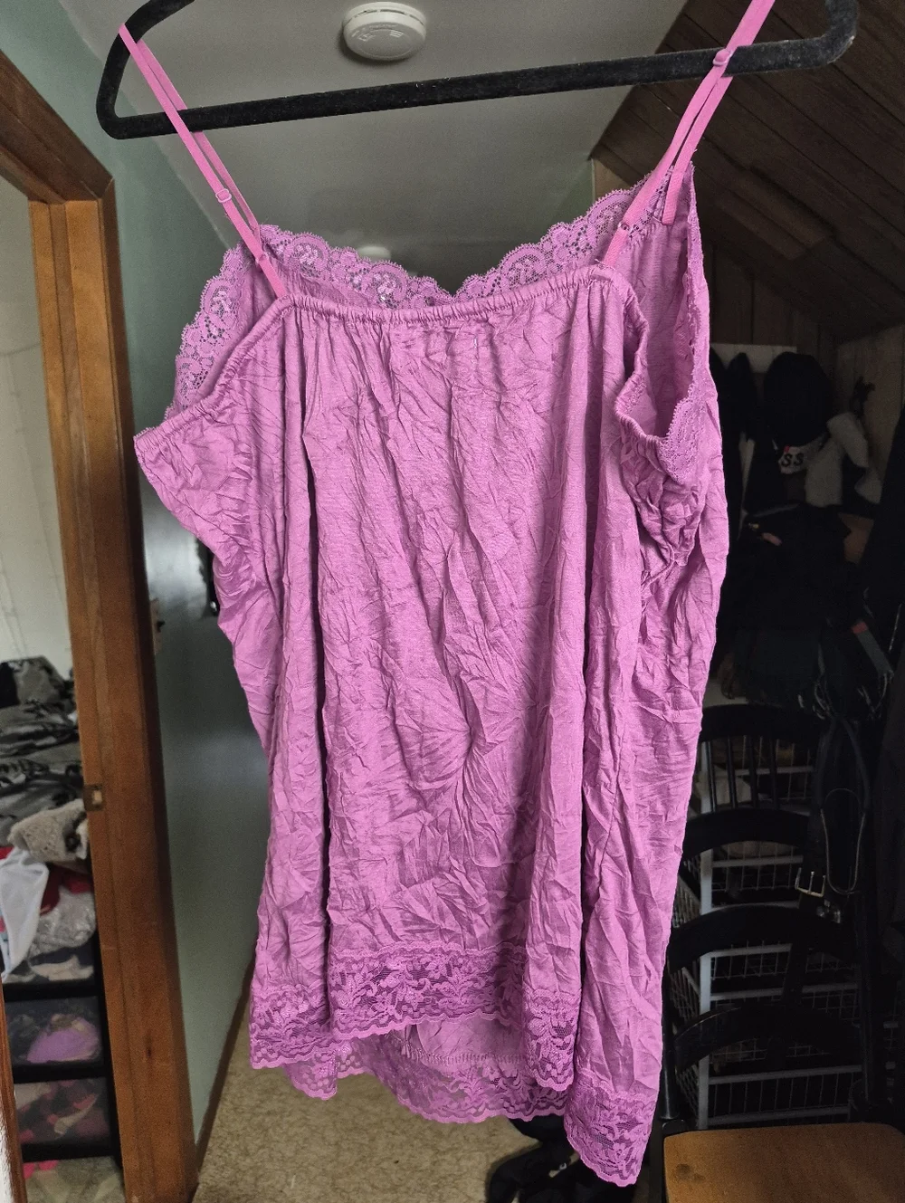 XL/ SZ 18 Coldwater Creek Purple Lace-Trim Cami - Picture 2 of 3